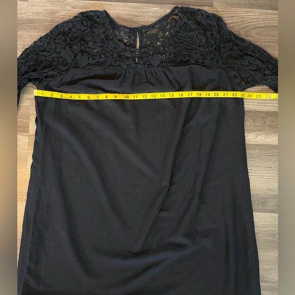 Old Navy Black Shift Dress w/ Top Lace Lining SZ XL - Picture 10 of 12